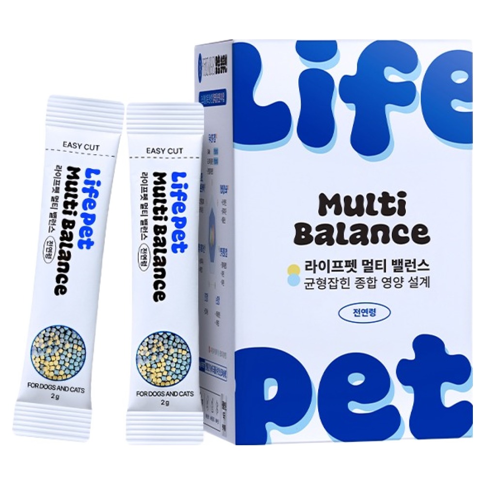 라이프펫 반려동물 멀티밸런스 전연령 비타민 유산균 30p, 1개, 종합영양제, 30회분 30,700원