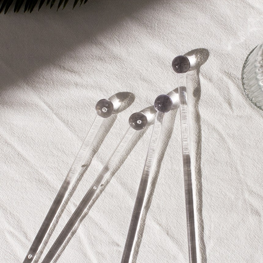 둔떼 투명 머들러 2size, 롱 티스푼 홈카페 3,400원