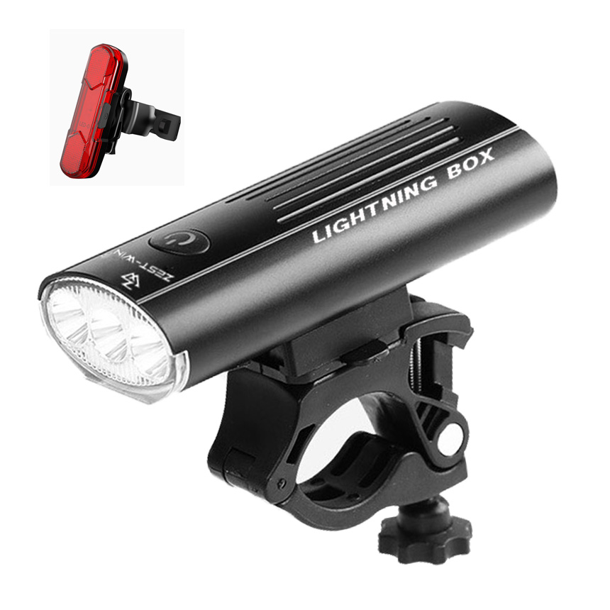 제스트윈 자전거 라이트 전조등 + 후미등 후레쉬 방수 전면등 usb 충전식 후미등 증정행사, 혼합색상, 1세트 25,700원