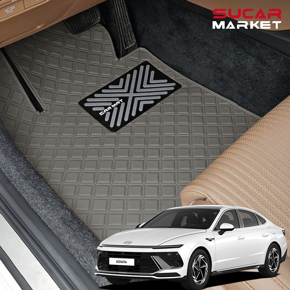 카구 쏘나타디엣지 2025 스퀘어 발매트 운전석+조수석+뒷자석 트렁크 차박 차량용품 107,000원