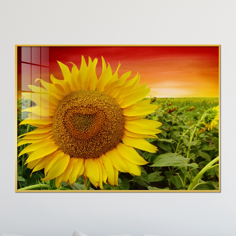 아트블루 금전운에 좋은 해바라기 그림 풍수지리 인테리어 액자, 4번 붉은하늘 해바라기 한송이 78,900원