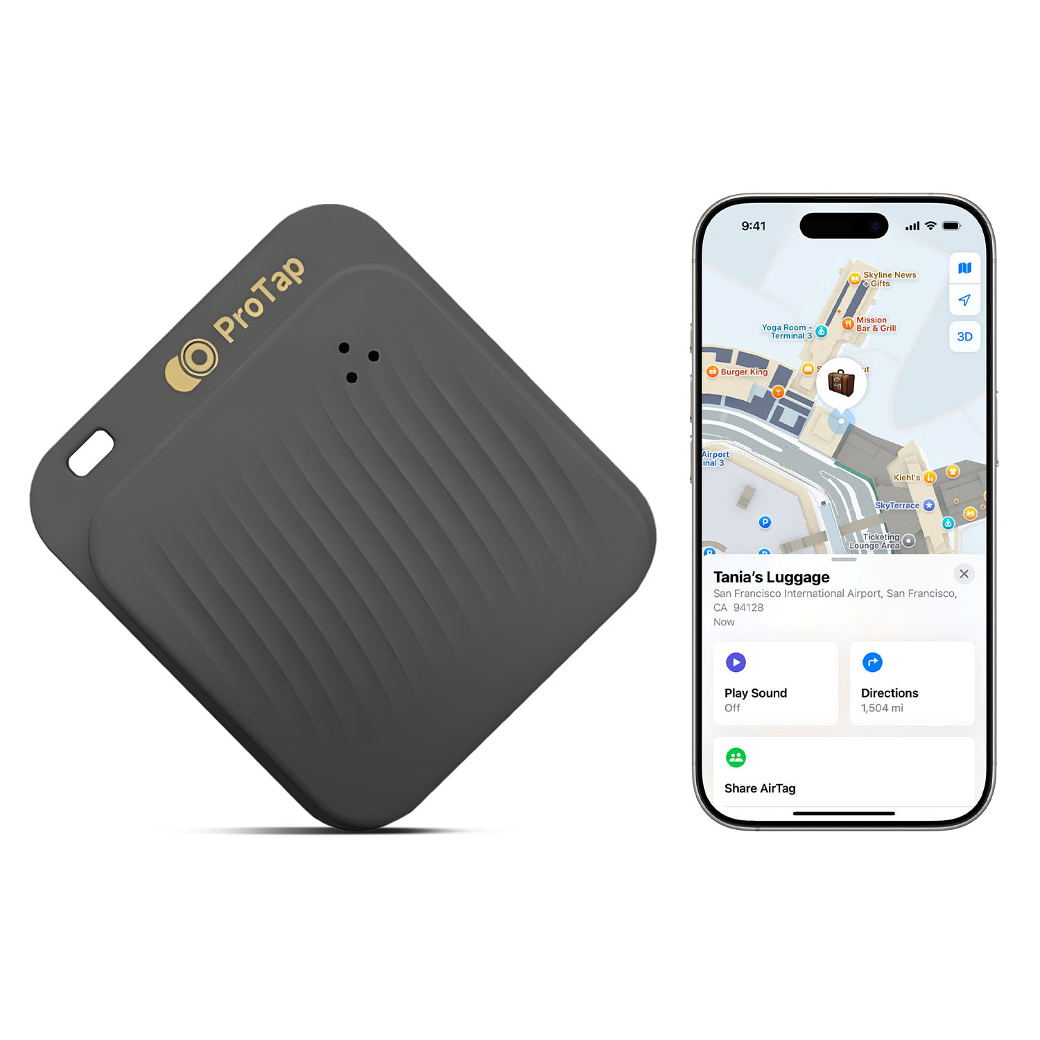 ProTap 스마트태그 MFi 애플인증 Find My 신지태그 트래커 스마트태그 위치추적기, 1개, 다크 그레이 15,990원