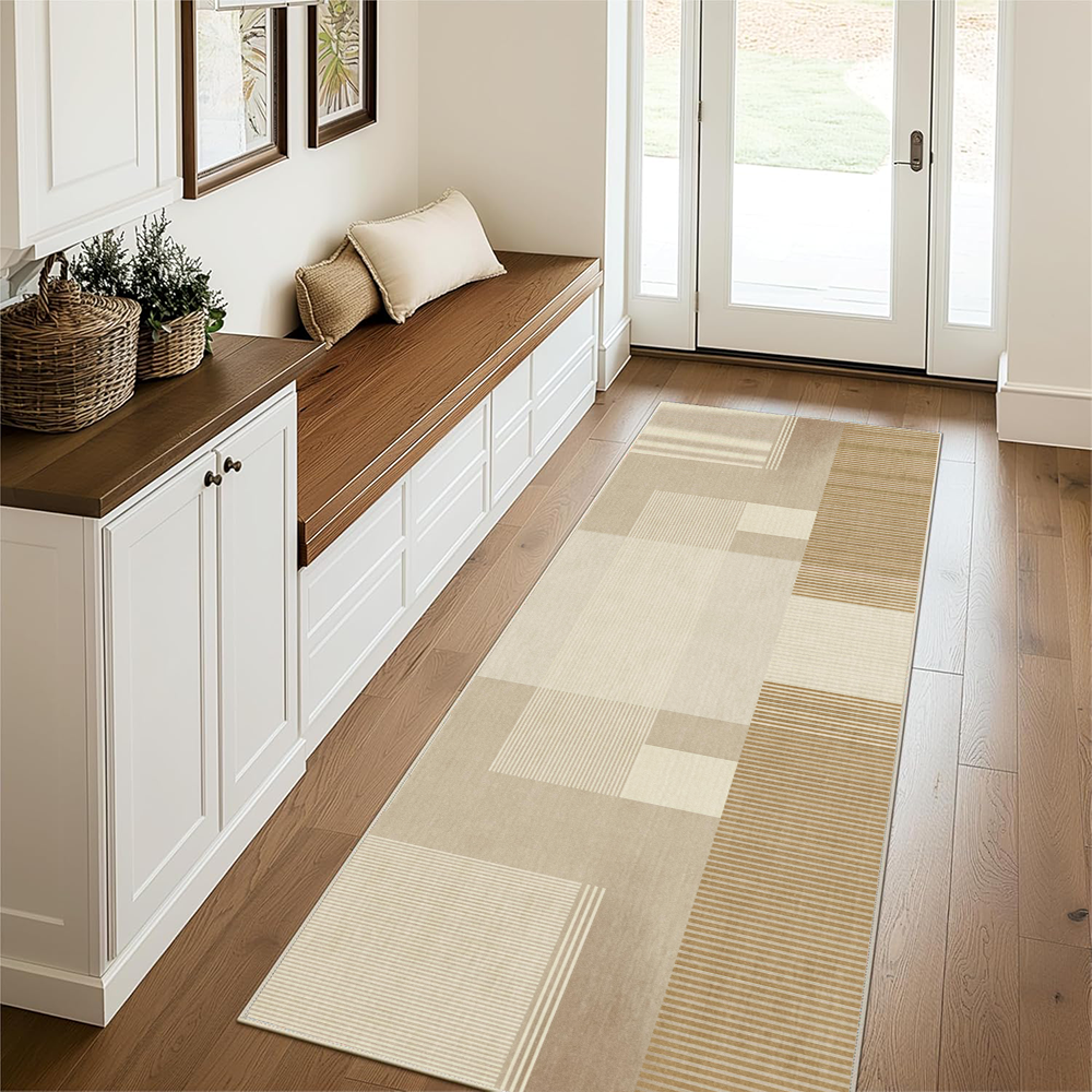 Cloud Loft 노르딕 스타일 기하학적 패턴 러그 벨벳 부드러움 세탁가능 관리쉬움 사계절 미끄럼방지 먼지없는 미니 대형 고급 거실 주방 발매트 욕실 현관 복도 24,700원