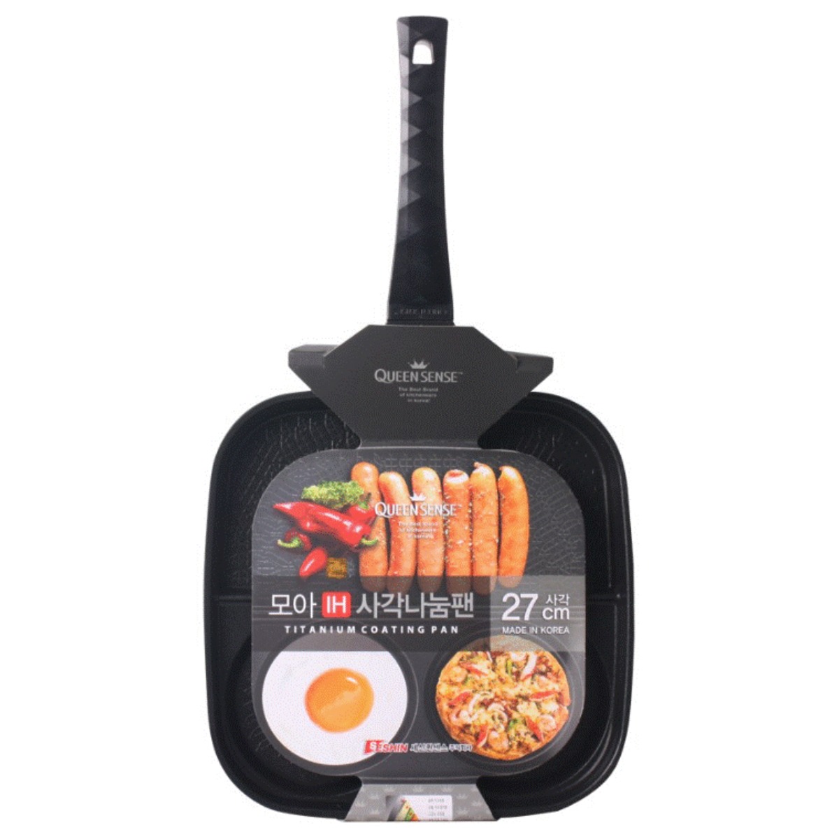 3구 인덕션IH 사각 나눔계란팬 사각27cm, 1개, 현재가 18,980원