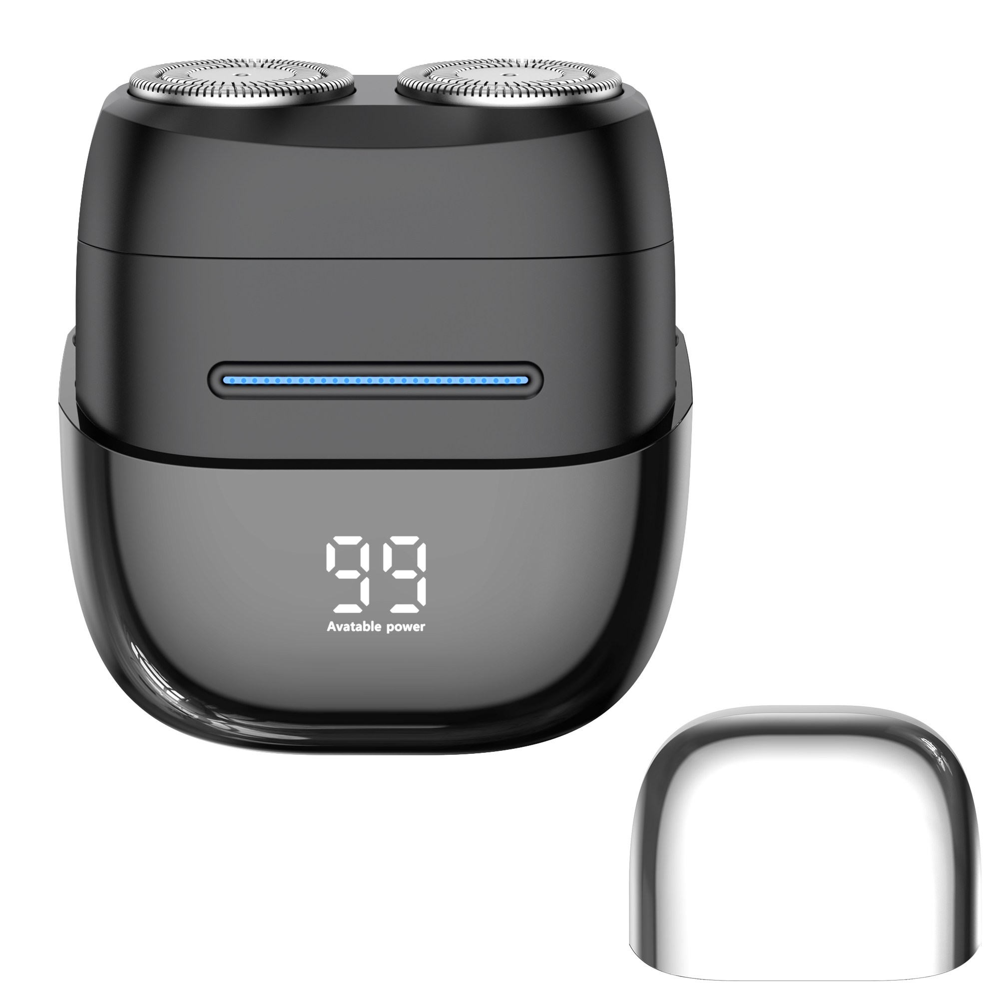 RUN기술 휴대용 미니 충전식 전기면도기 헤드 완전분리형 생활방수 잔량표시, 실버 39,900원