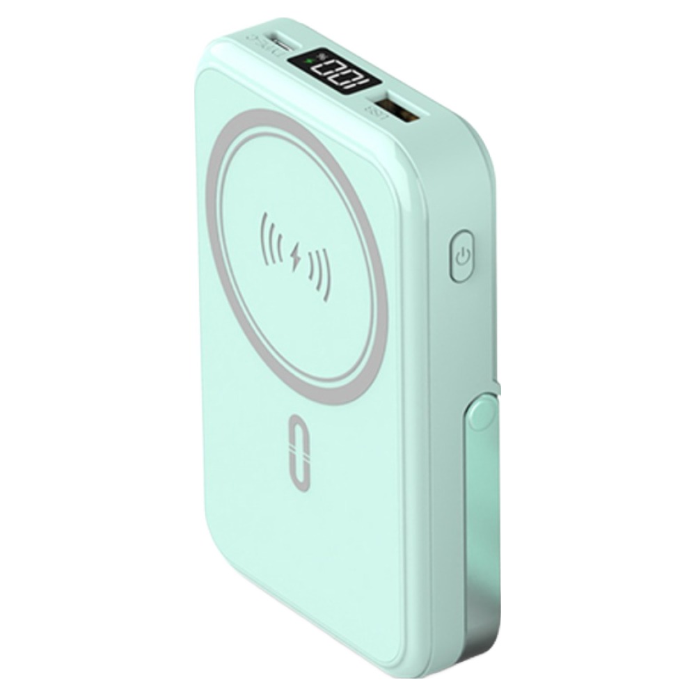 DOXX USB-C PD 22.5W LCD 잔량표시 무선충전 맥세이프 스탠드 보조배터리 10000mAh, 민트, DX-MPB10000 26,320원