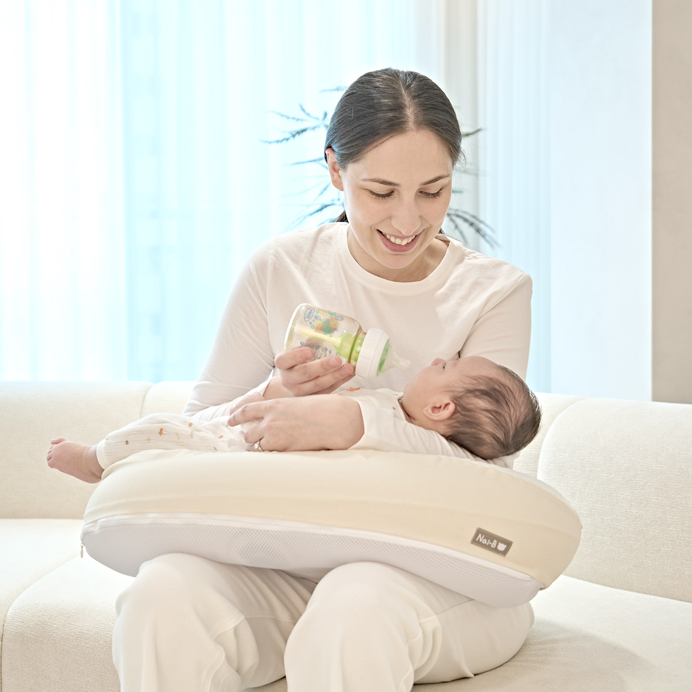 나이비 국산 역류방지 모유 수유쿠션 출산 준비물 임산부 선물 아기 용품, 아이보리 45,800원