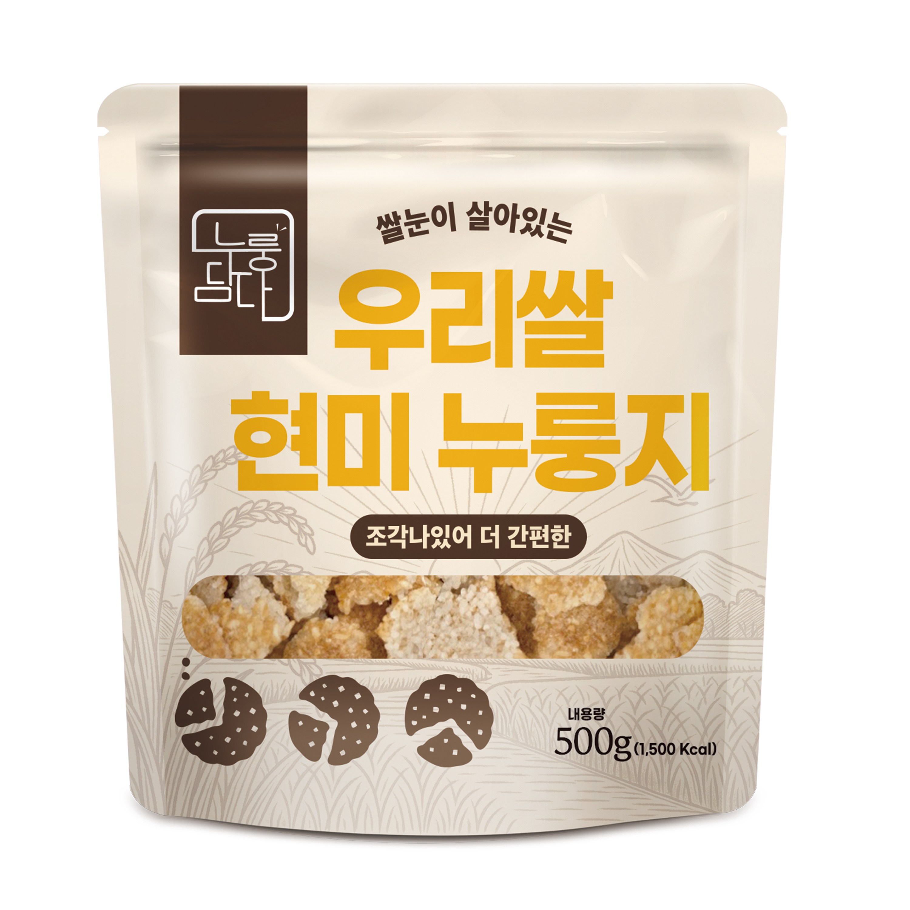 누룽담다 쌀눈이 살아있는 우리쌀 현미 누룽지, 1개, 500g 5,980원
