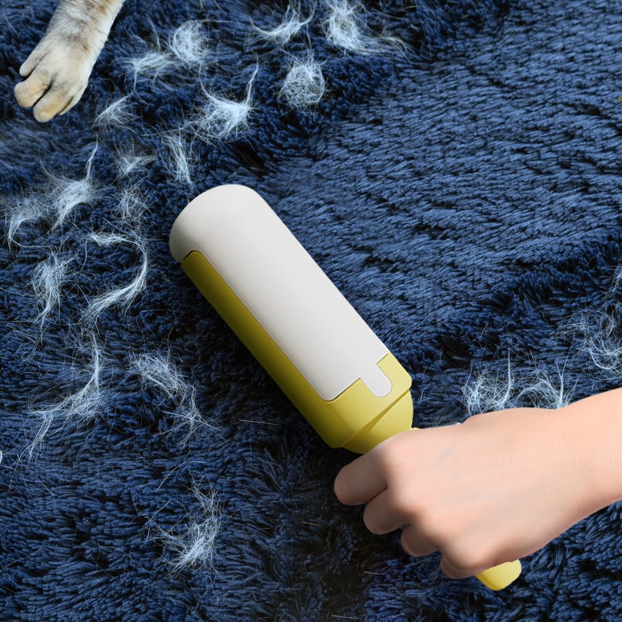 드륵깔꼼이 카펫 침구 옷 고양이 강아지 털제거기, 옐로우화이트, 1개 10,900원