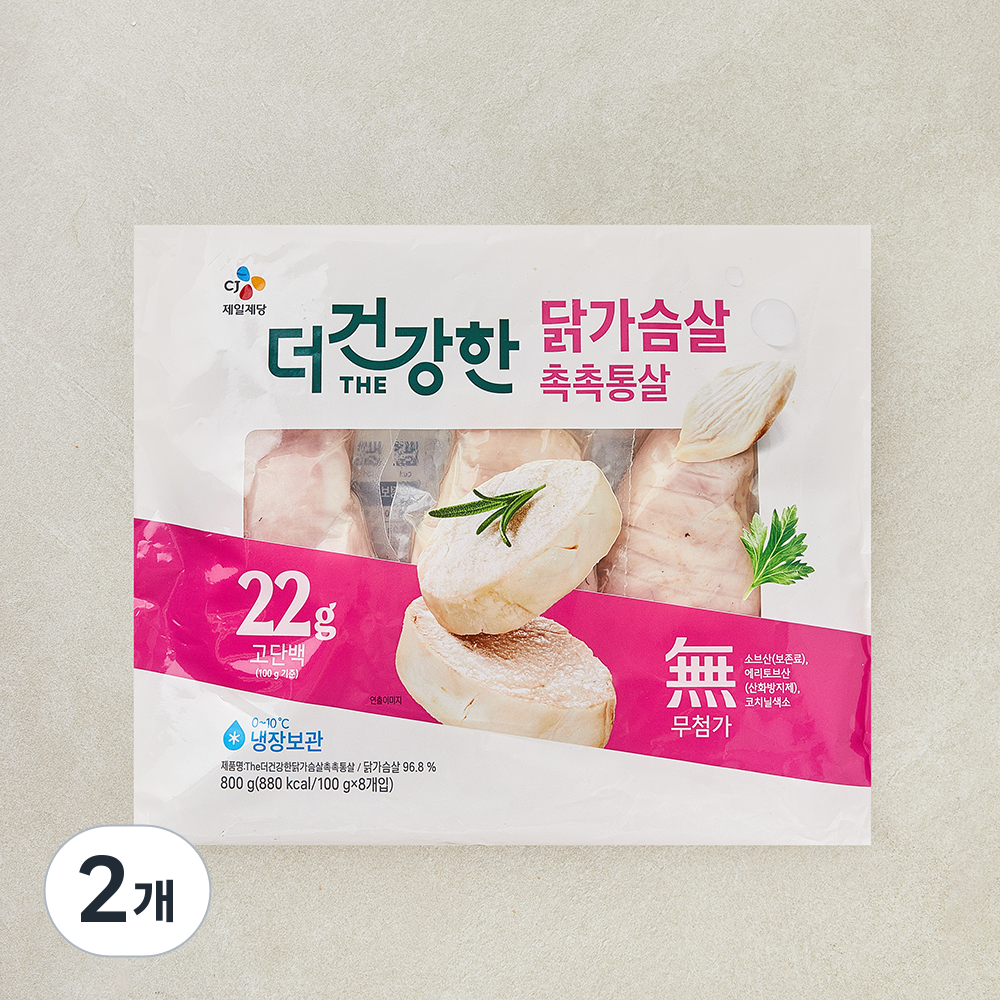 [로켓프레시] 더건강한 CJ 닭가슴살 촉촉통살, 100g, 2개, 8개입 32,330원