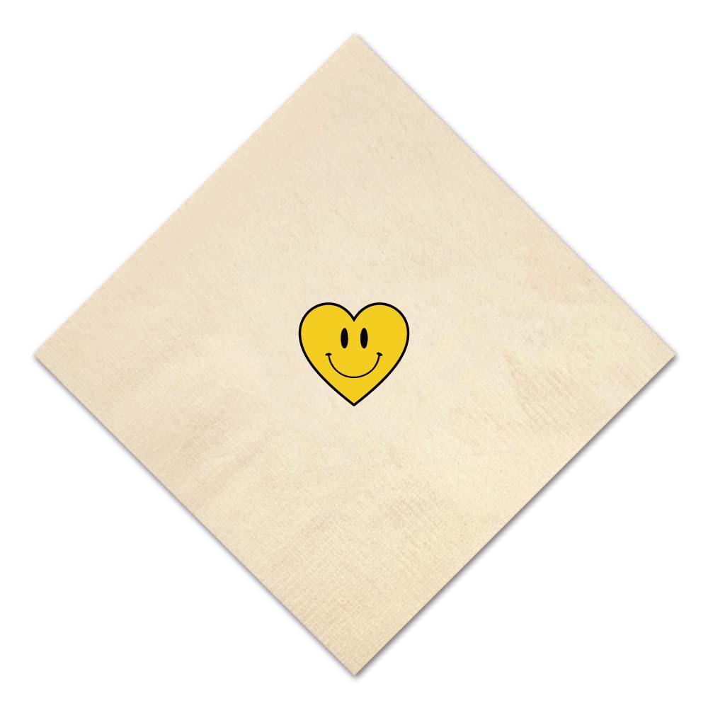 친환경 갈색 냅킨 10000 장 / 박스 _ 대나무 칵테일 냅킨 _ 항균 99% _ 먼지도 적고 물에 강해요 _ 100% 대나무 천연유래 원료., 대나무 천연원색 하트 스마일, 1개, 10000개 48,000원