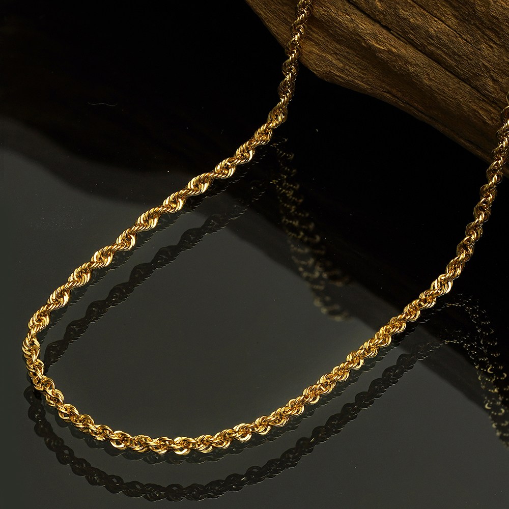 주리에떼 14K/18K 여자 데일리 이태리 체인 골든 로프 목걸이 598,800원