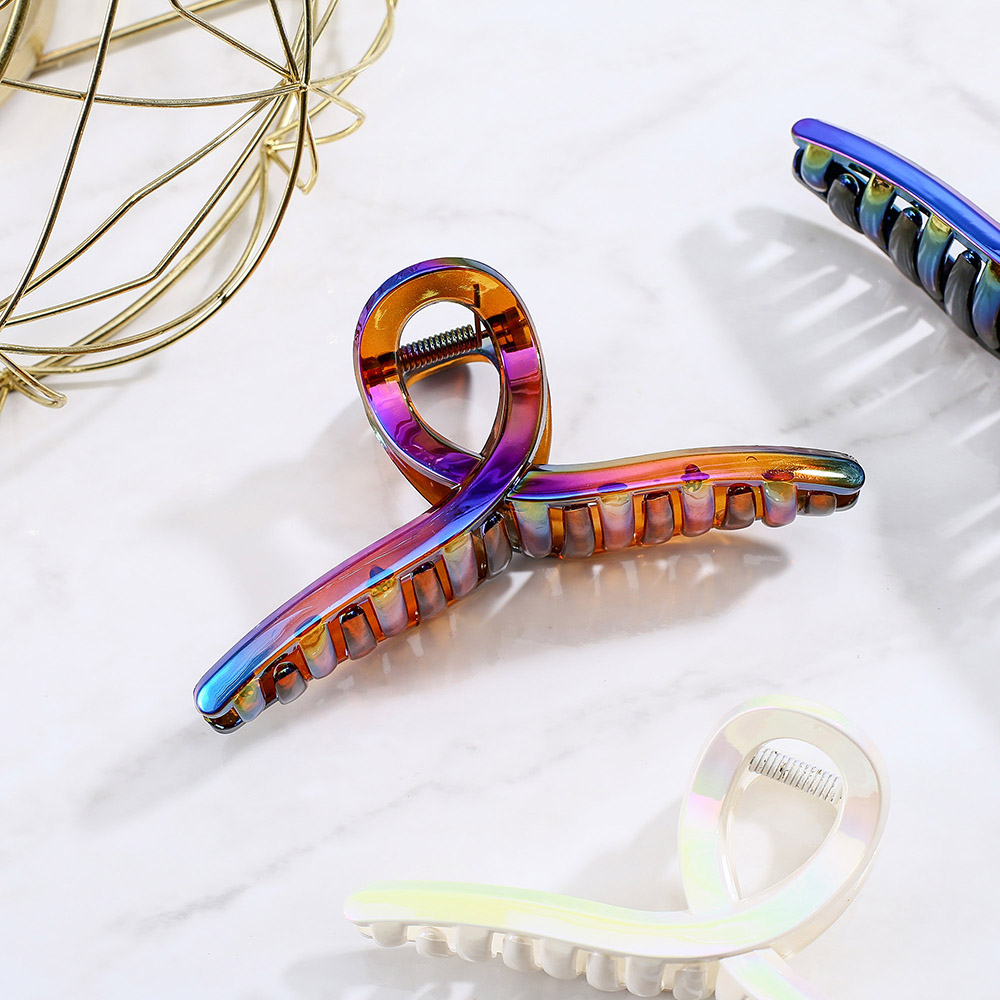 엔젤슈슈무지개오로라집게핀(브라운)올림머리 5,400원