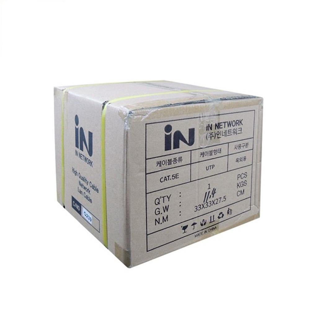 CAT.5E UTP 옥외용 제작용 랜케이블 300M 드럼블랙 IN-5UTP300MOD, 300m, 1개, 드럼블랙 63,700원