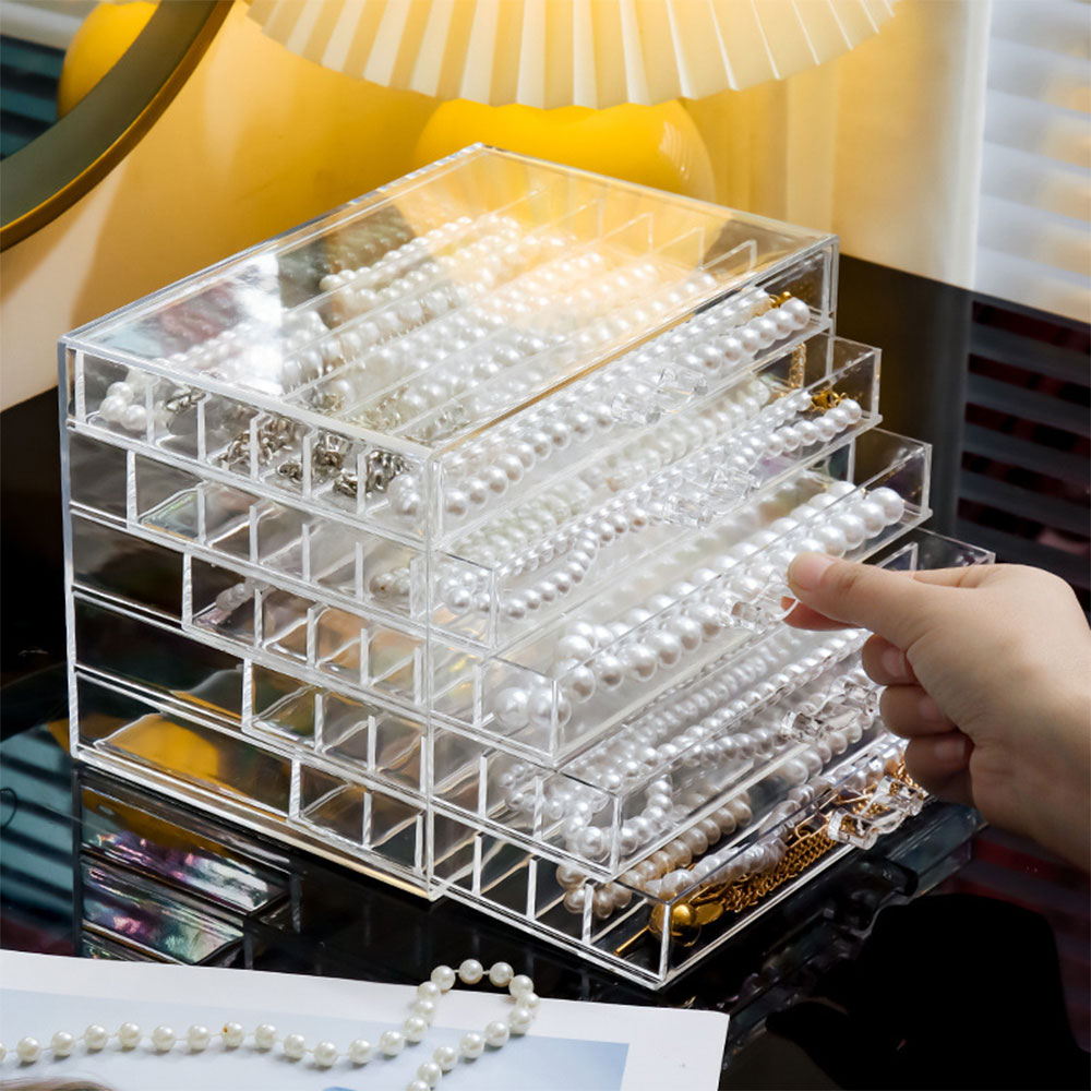5단 대형 네일파츠케이스 비즈케이스 비즈보관함 귀걸이 반지 목걸이 팔찌 보관함, 1개, 투명 30개 길쭉한 칸 (목걸이에 적합), 현재가 12,900원