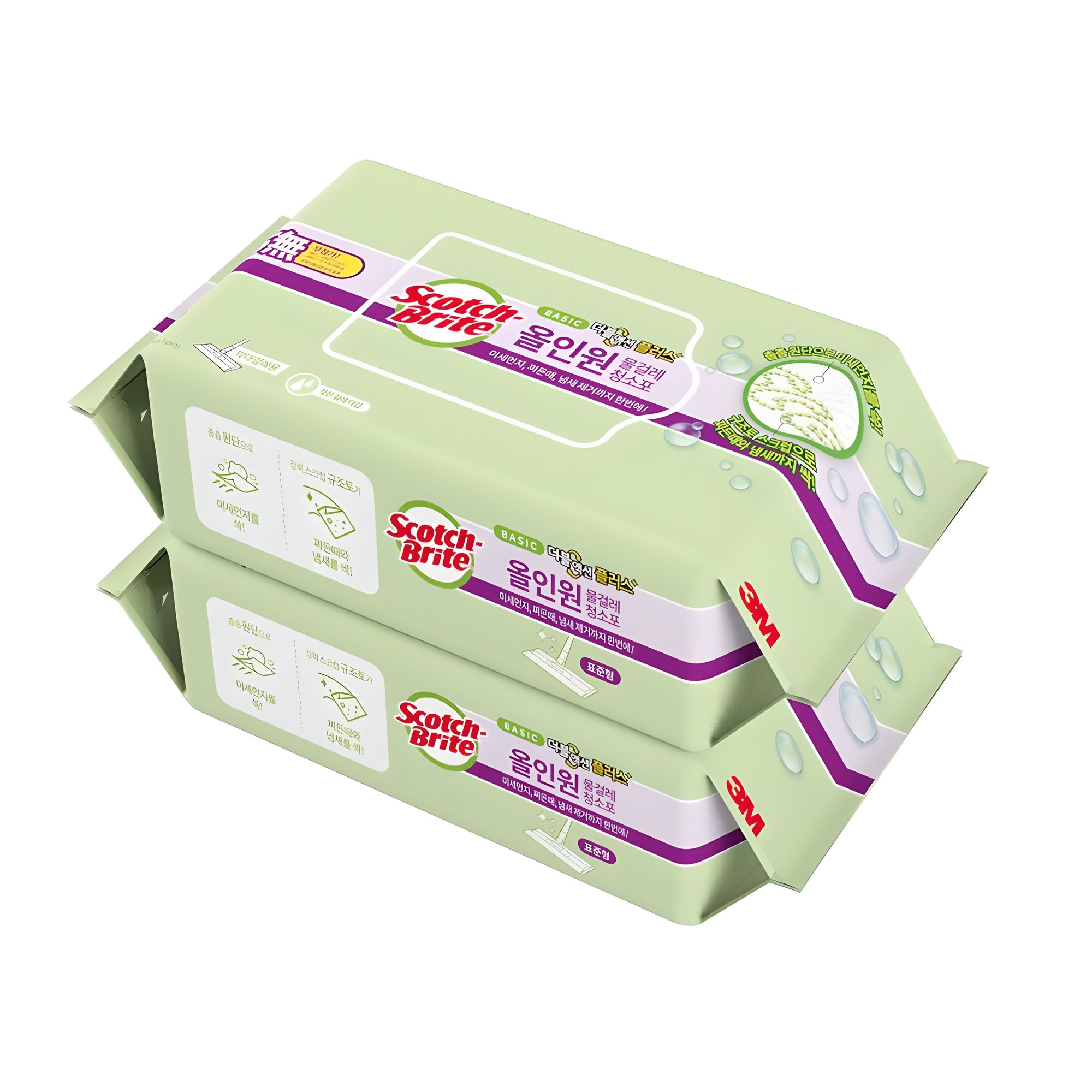 스카치브라이트 3M 올인원 베이직 더블액션 물걸레 청소포 플러스 표준형 25매 13,900원