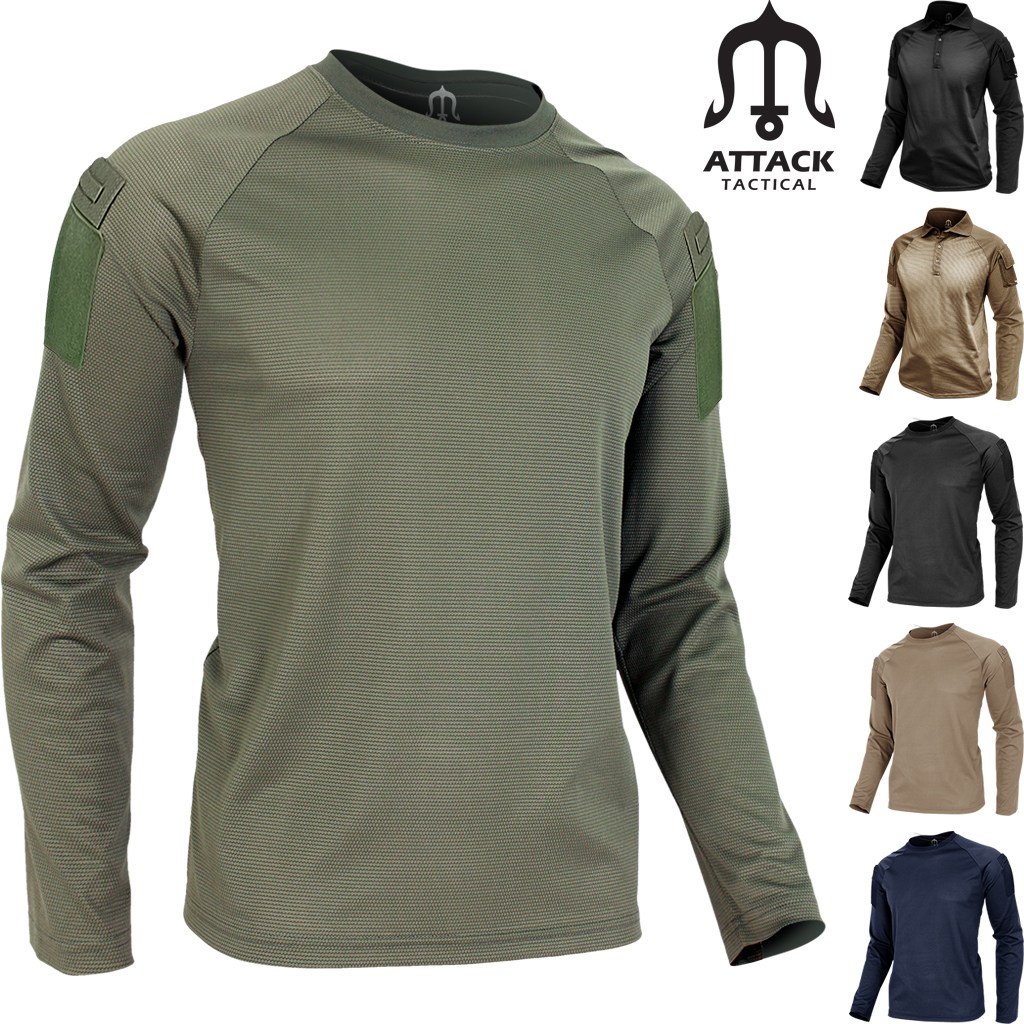 어택존 택티컬 컴뱃 긴팔 티 국내생산 넥카라 라운드 로카 군인 소방 특전 경호 밀리터리 강철부대 티셔츠 29,500원