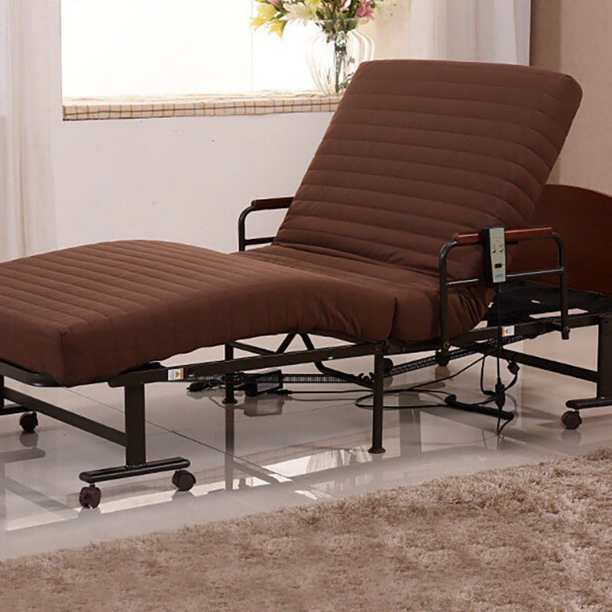 트윈스파 가정용 효자침대 접이식 전동침대 등받이, 다리 각도조절 편안한 모션베드 530,000원