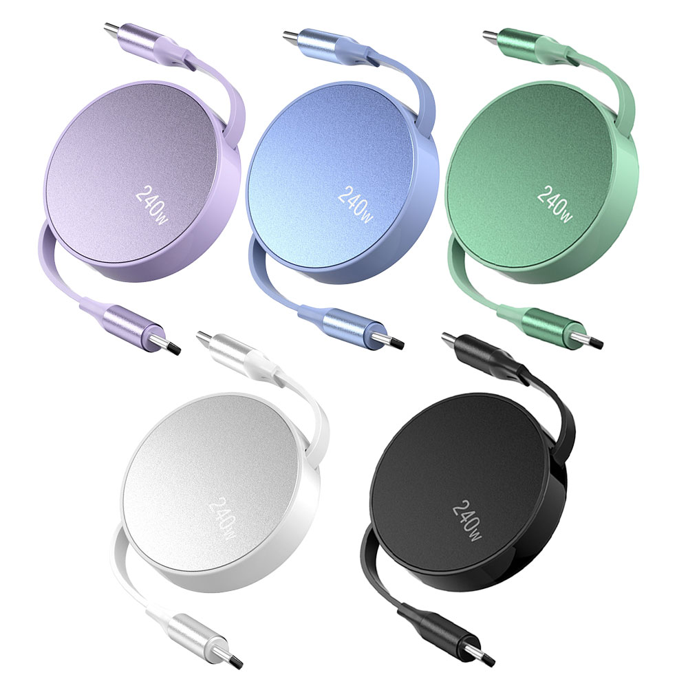 레모토 C to C 240W 릴케이블 초고속 고속 충전 길이조절, 1개, 블랙, 1m 9,800원