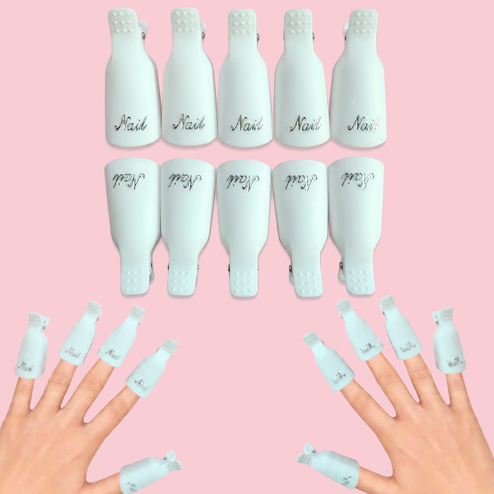 네일재료 반영구 쏙오프클립 양손용 10pcs 화이트 3,000원