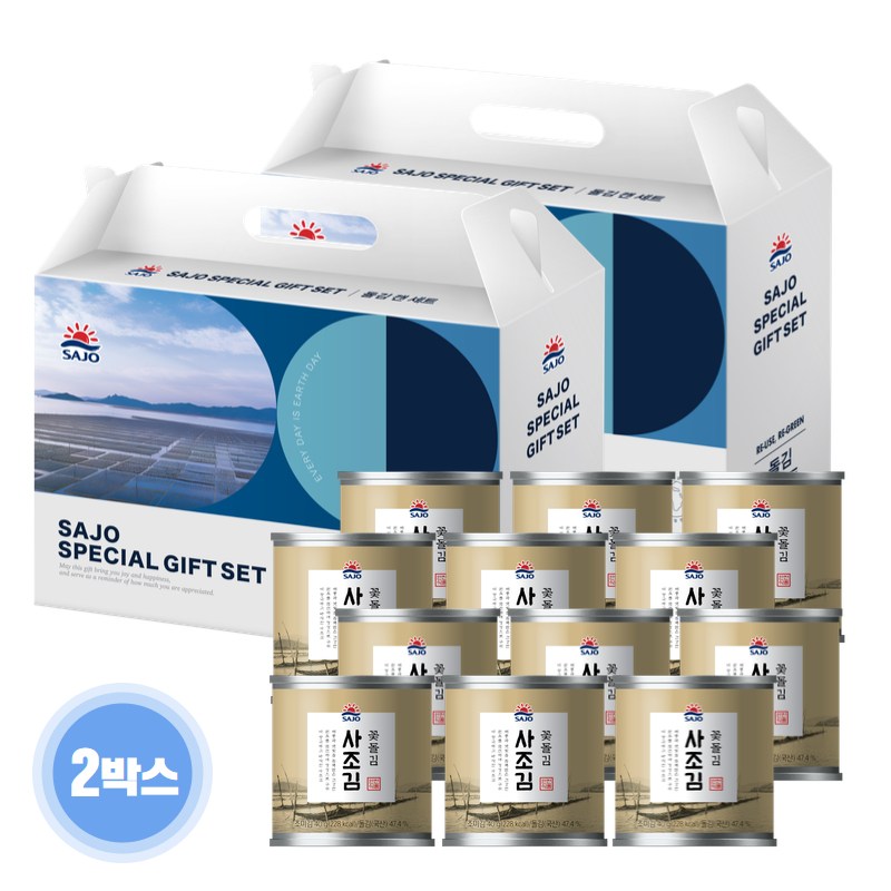 사조씨푸드 꽃돌김 캔김 30g 6개 세트 (선물박스포장), 2박스 75,610원