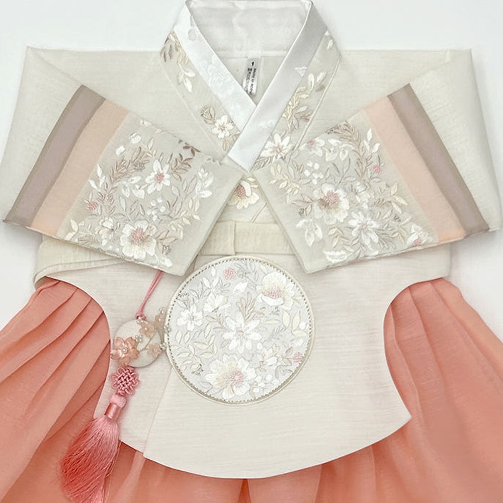 자수당의 코랄치마 고급 여아한복 (1호-15호) 어린이 돌한복 아기 아동한복 110,000원