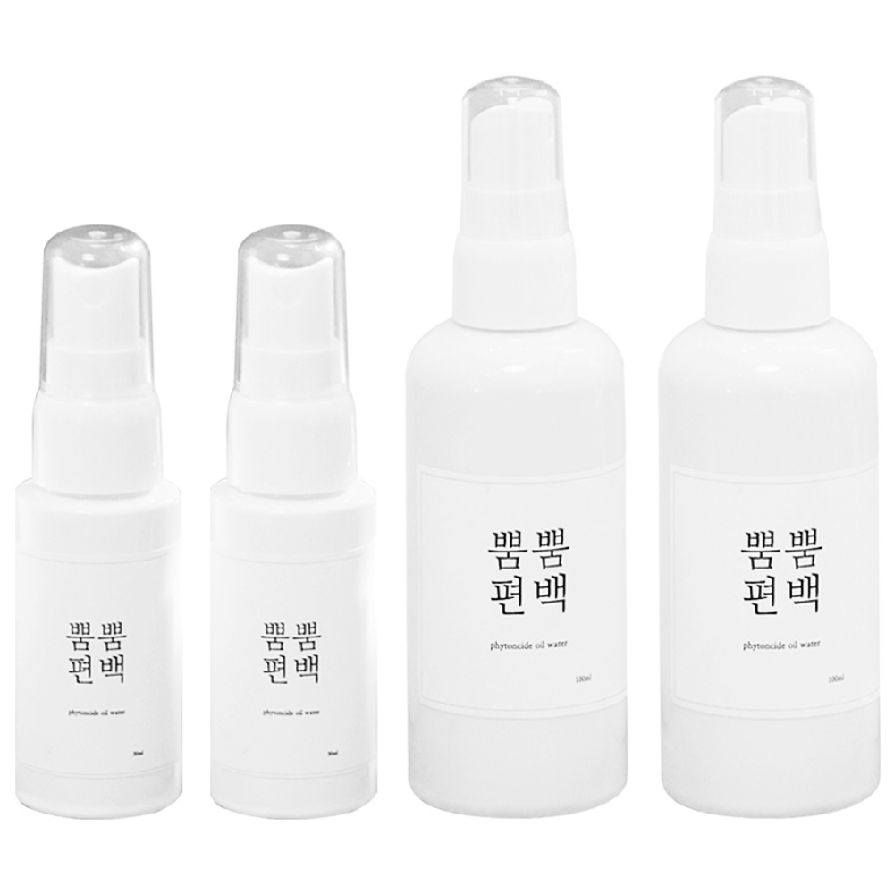 뿜뿜편백 휴대용 신발 냄새제거 편백수 스프레이 4종세트 3%천연편백오일함유, 1세트, 260ml 9,900원