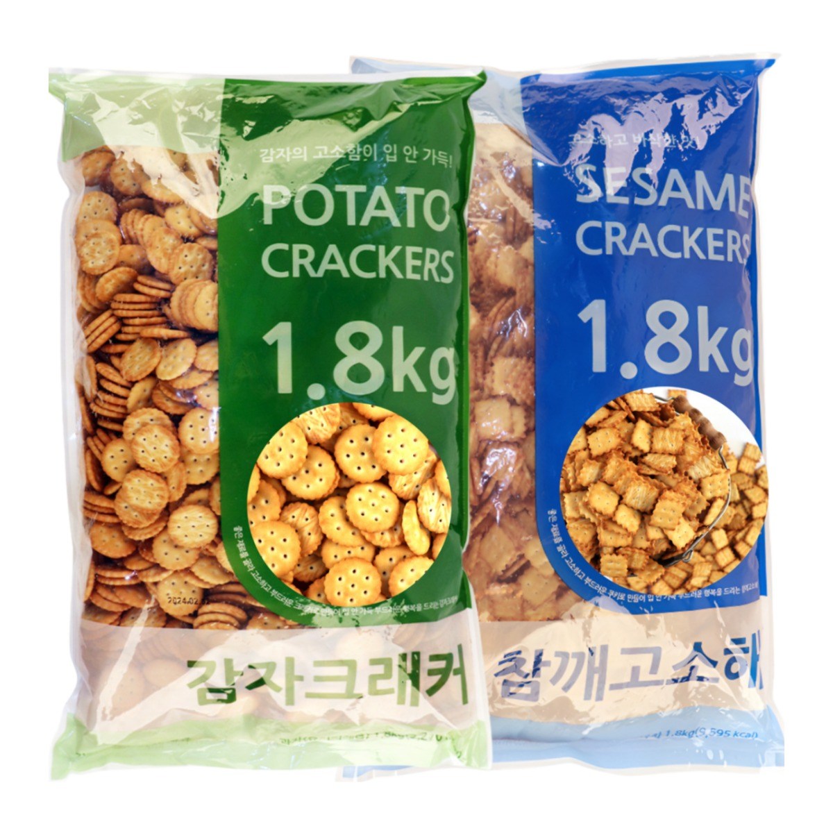 자연톡 신흥제과 감자크래커 참깨고소해 두가지 조합 대용량 인기 단체 회사 어린이집 옛날과자 간식 35,000원