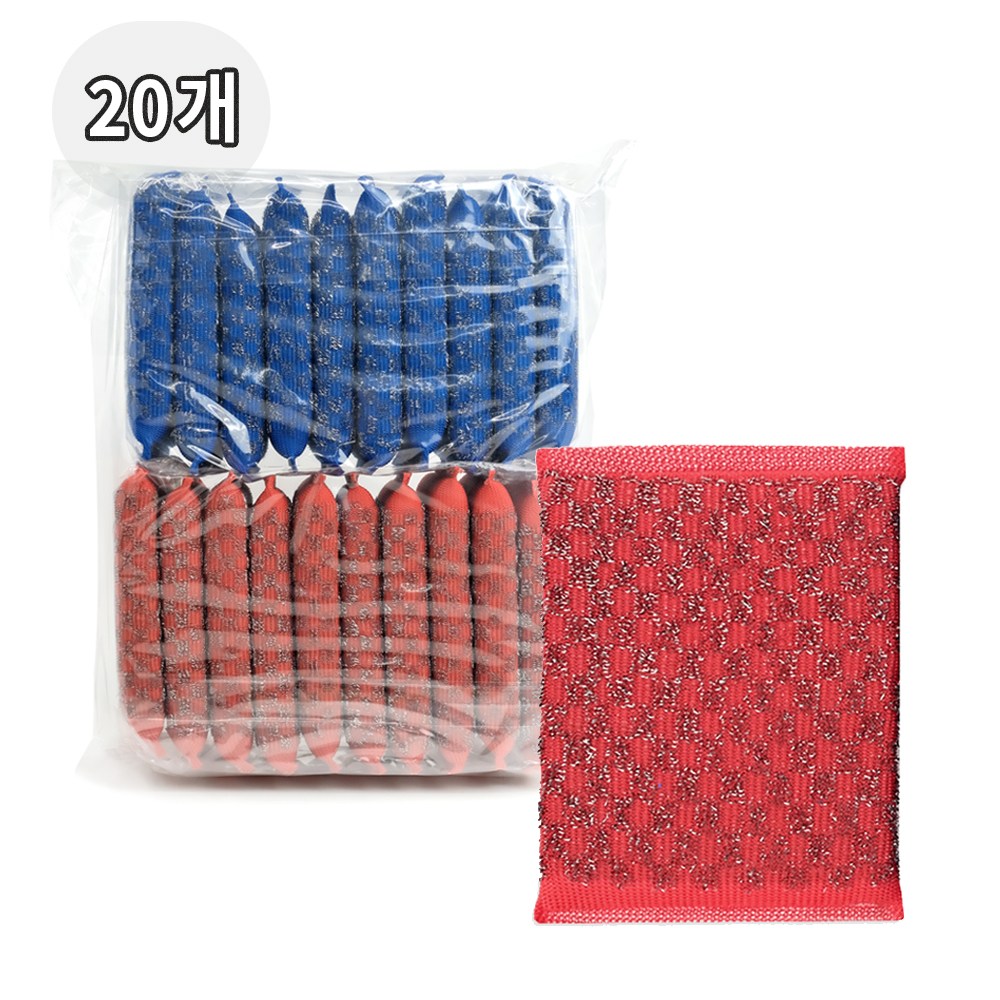 kimspp 복원력이 우수한 프리미엄 강력다이아 울스텐수세미(130x90x20mm) 두툼하고 탄력성 좋은 강력수세미, 20개, 1세트 11,400원