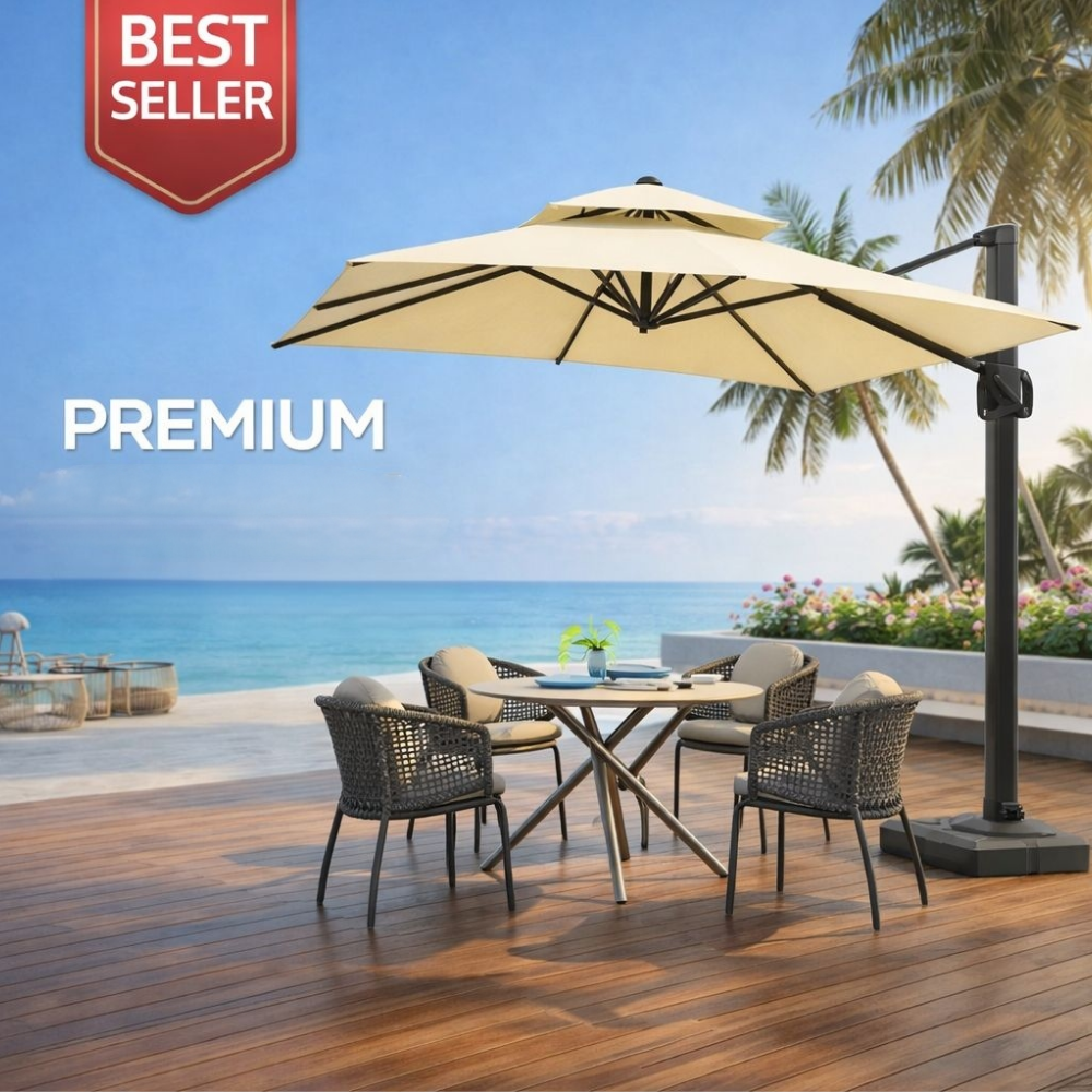 파라솔 로마 대형 그늘막 접이식 카페 정원 테라스 특대형, 베이지 398,000원