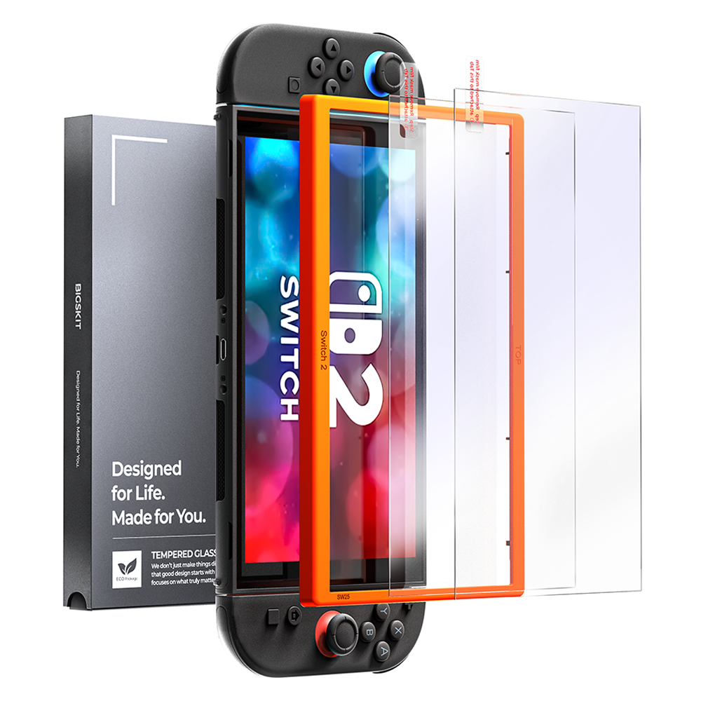 빅스킷 닌텐도 스위치2 강화유리 고화질 액정보호필름 부착키트, 투명, 2개, NS2F-블루라이트 7,900원