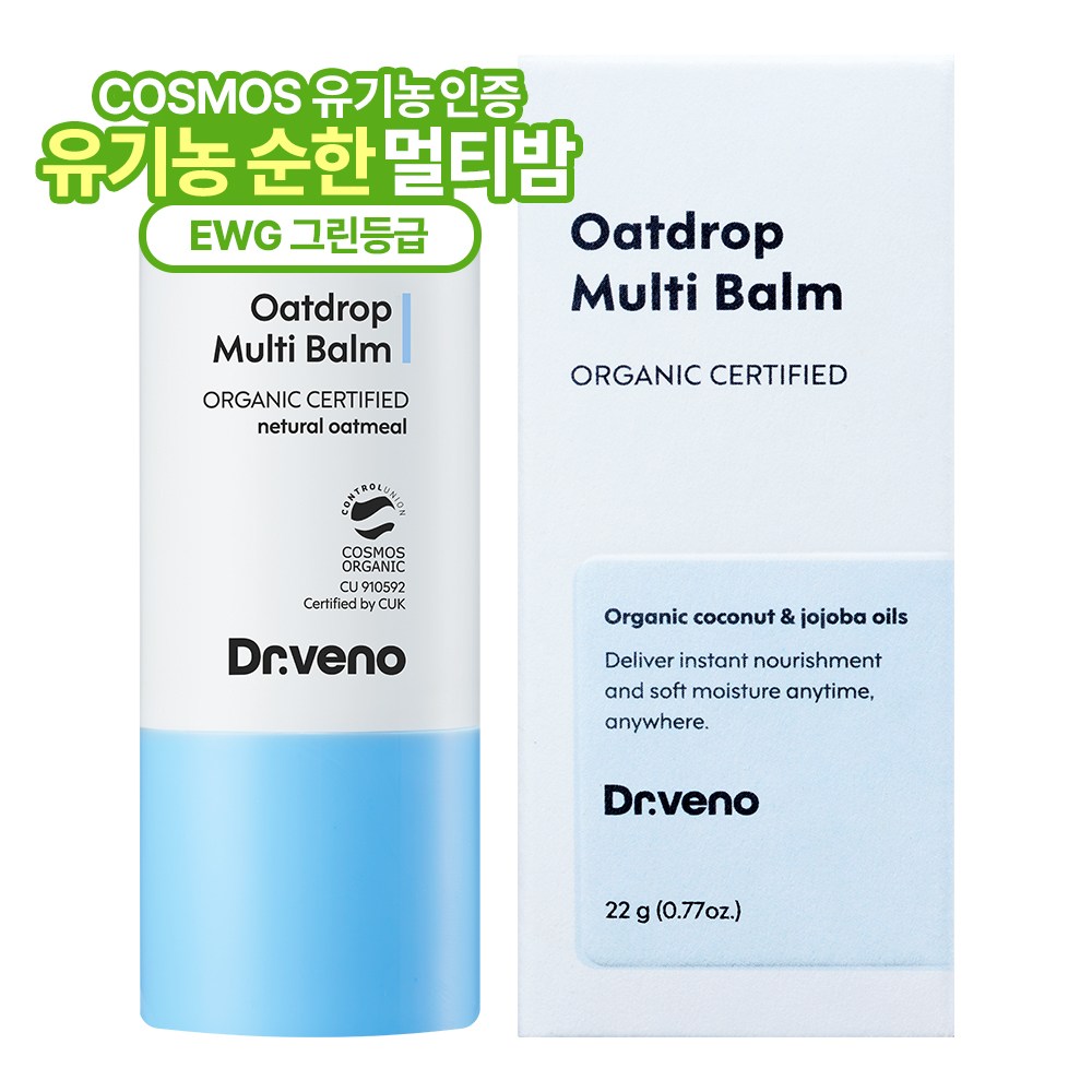 닥터베노 유기농 아기 오트드롭 멀티밤, 1개, 22g 15,500원