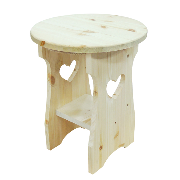 나무루리 원목하트의자 원목 스툴 화장대 의자 소품가구 인테리어 - 무도장, 1개 49,500원