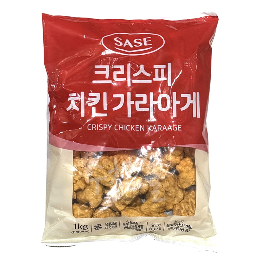푸드올마켓_ 사세 크리스피 치킨가라아게 1kg /냉동 한박스 (1kg x 10ea)-아이스박스무료 158,950원