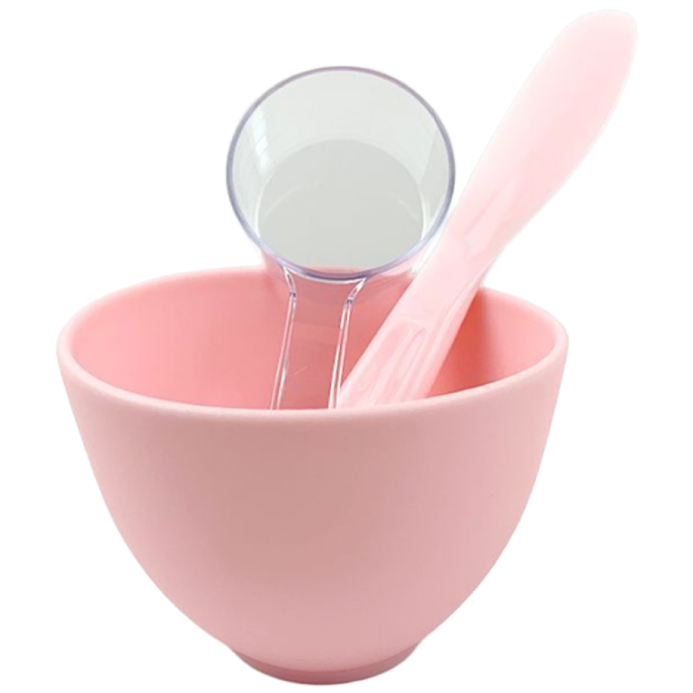 모델 링 팩 도구 실리콘 3종 세트 (팩볼 + 스파츌라 + 계량컵), 1세트, 핑크 5,900원