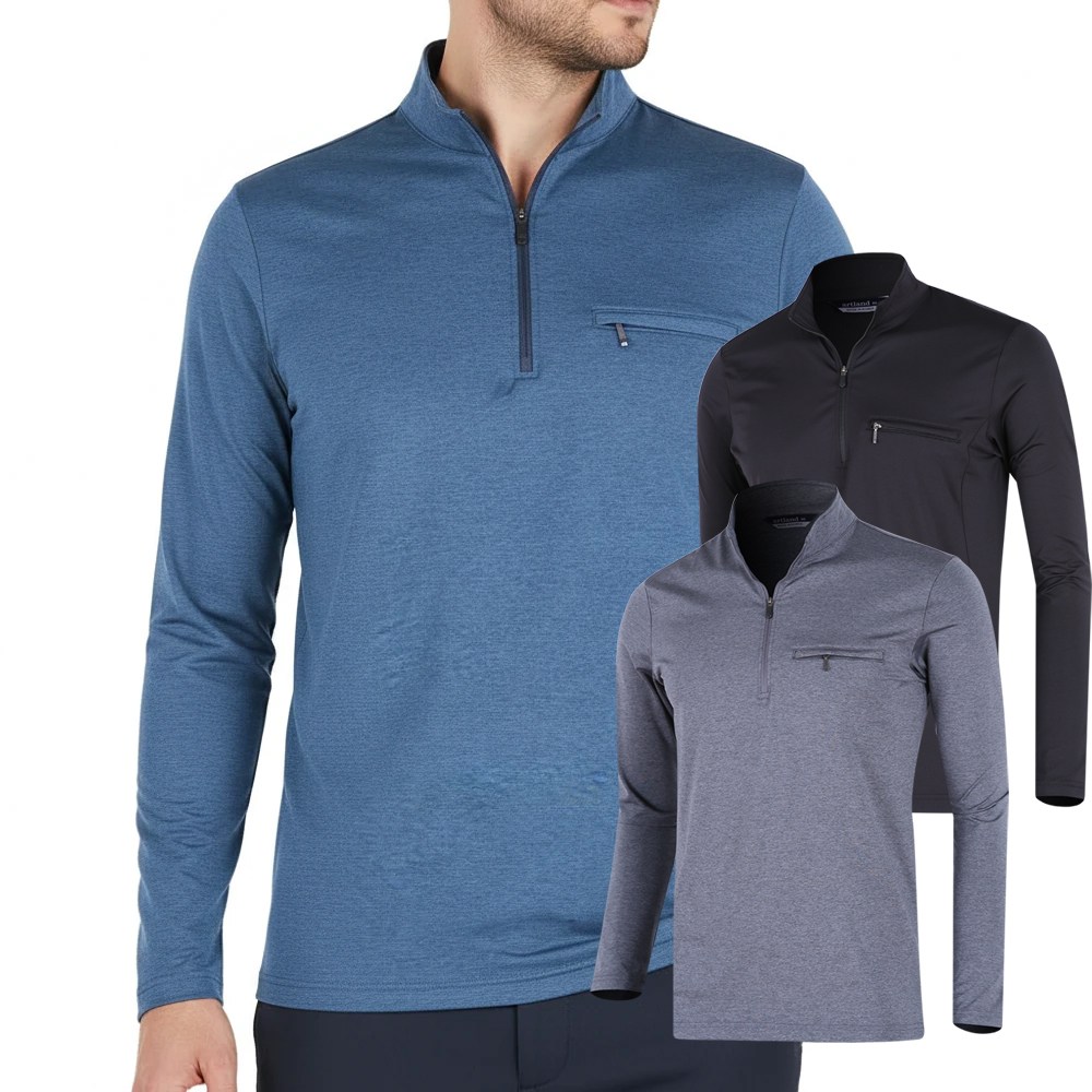 [1+1] 국내생산 남성 소프트 약기모 스판 집업 티셔츠 작업복 등산복 남자 긴팔티셔츠 26,900원