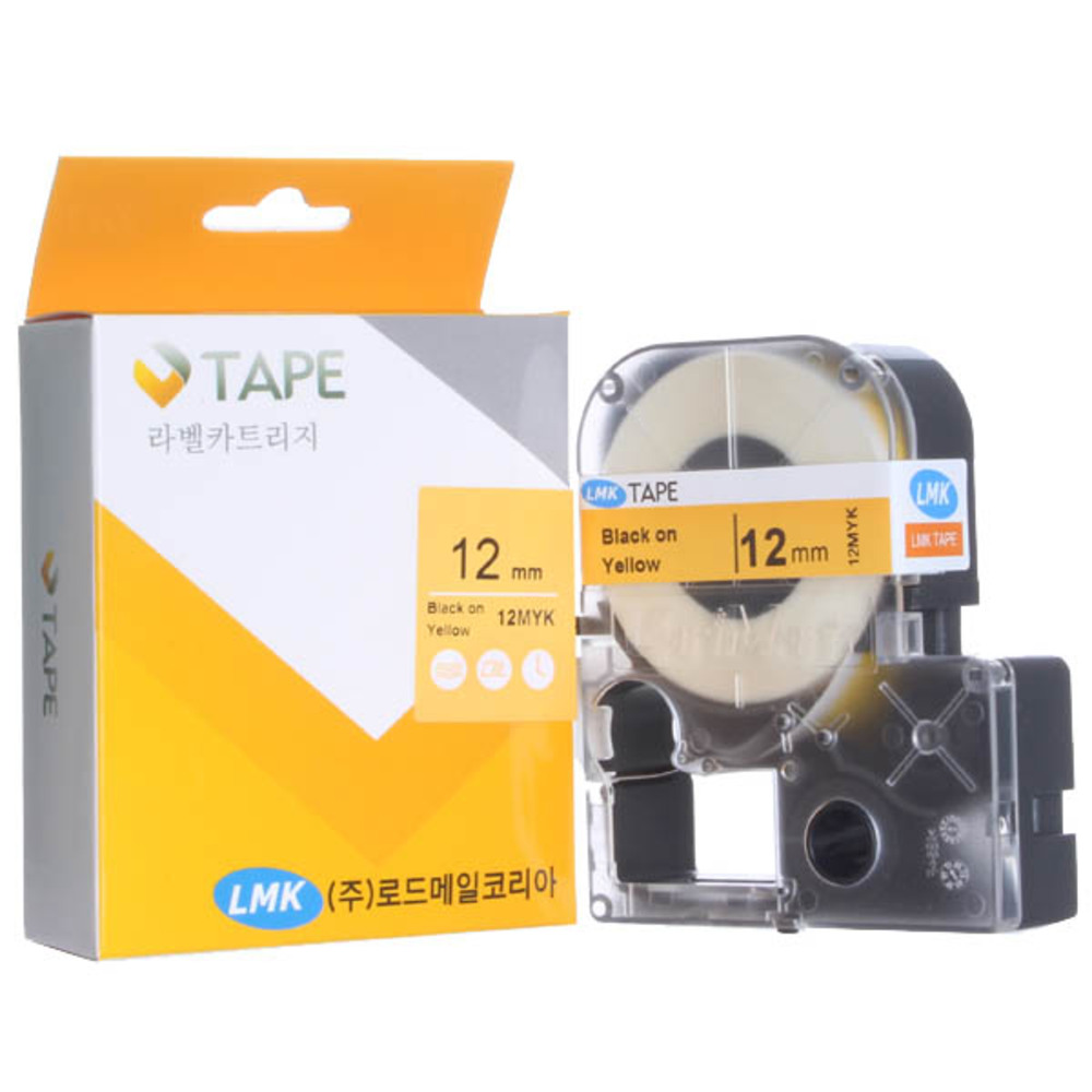 로드메일코리아 라벨프린터용 라벨테이프 카트리지 12mm 12MYK 11,000원