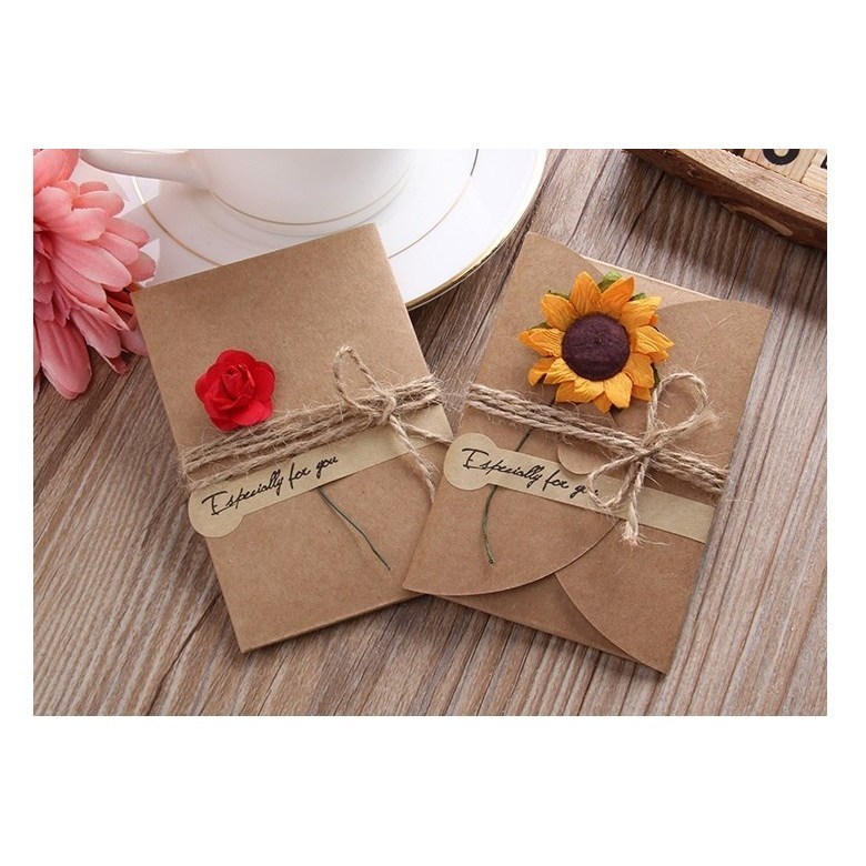 드라이플라워 말린꽃 카드 어버이날 스승의날 감사편지, 해바라기1개+레드로즈1개 6,780원