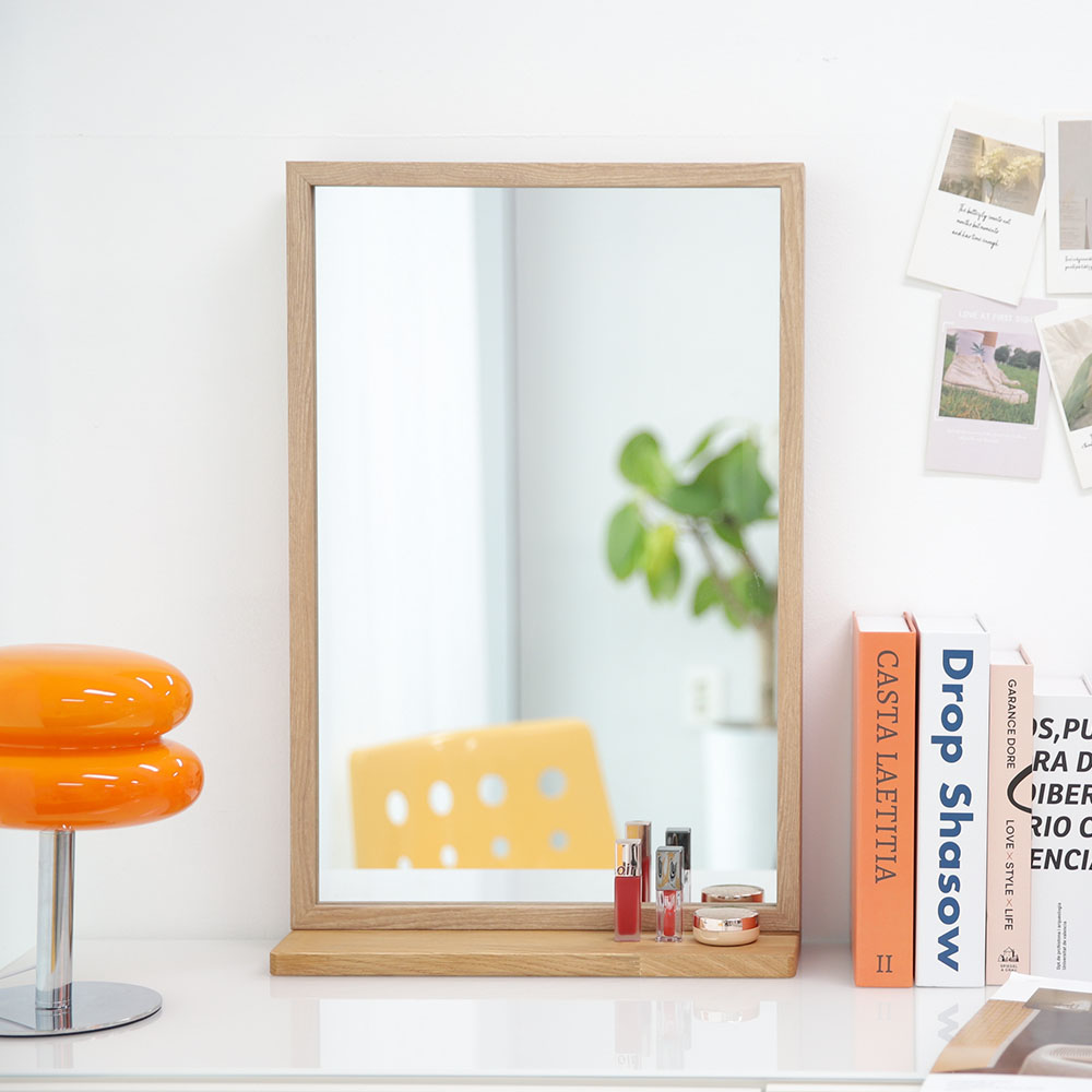 우드리퍼블릭  마일드 선반 화장대 탁상거울 중형 29,800원