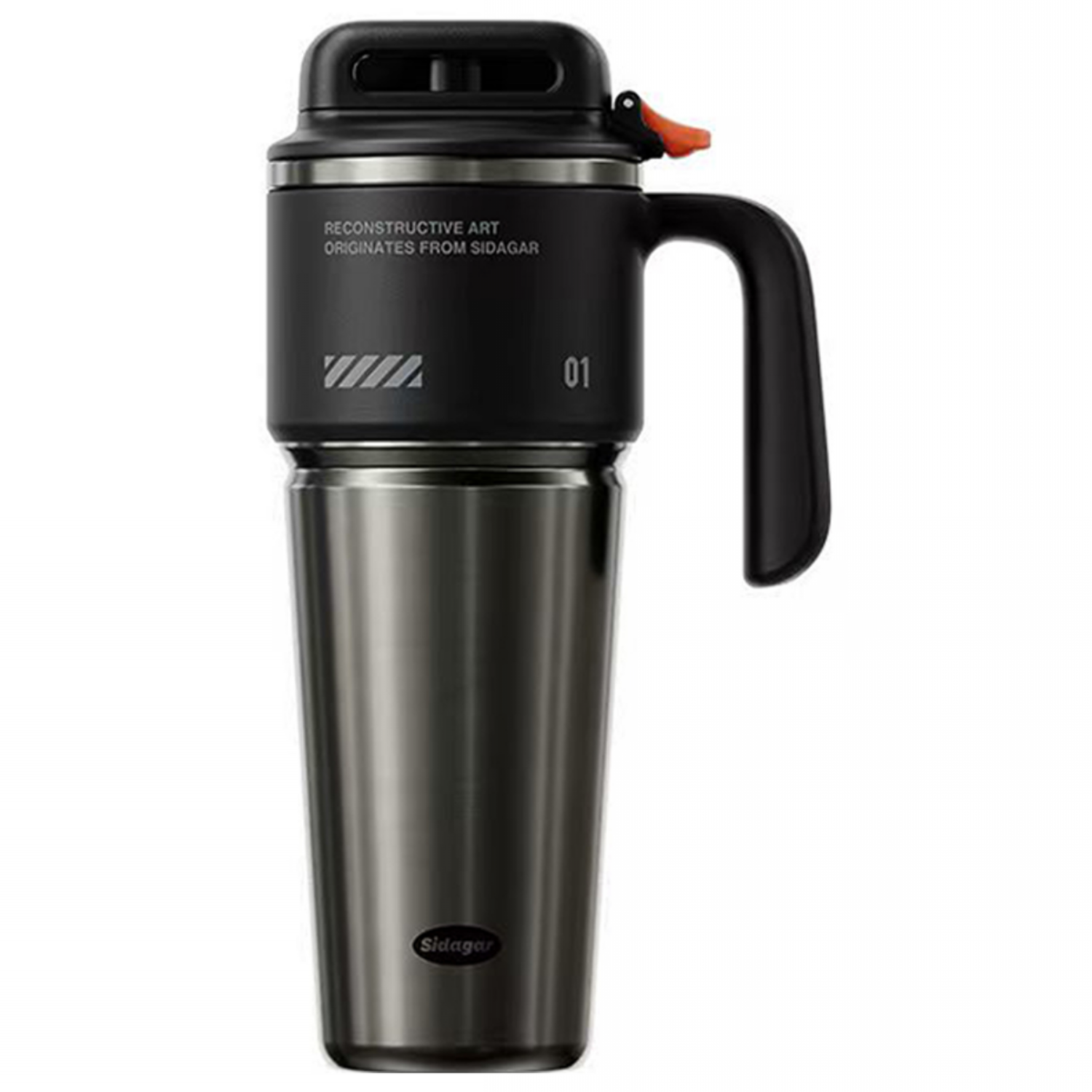 Sidagar 대용량 세라믹 빨대텀블러 손잡이텀블러 차량 탑재 휴대용 보온보냉컵, 1개, 1000ml, 검정 59,800원