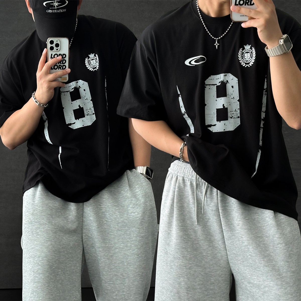 빠델 레이서 어깨넓어보이는 박스핏 오버핏 반팔 티셔츠 24,800원