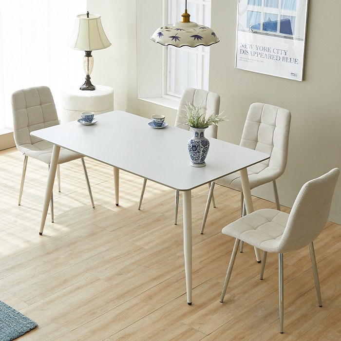 퍼피노 로티 스퀘어 패브릭 스틸 의자 6ea pn900-1, 오트밀, 6개 239,000원