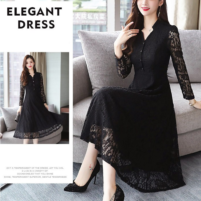 여성원피스 사계절 기본핏 꽃무늬 자수 원피스 SY370 29,700원