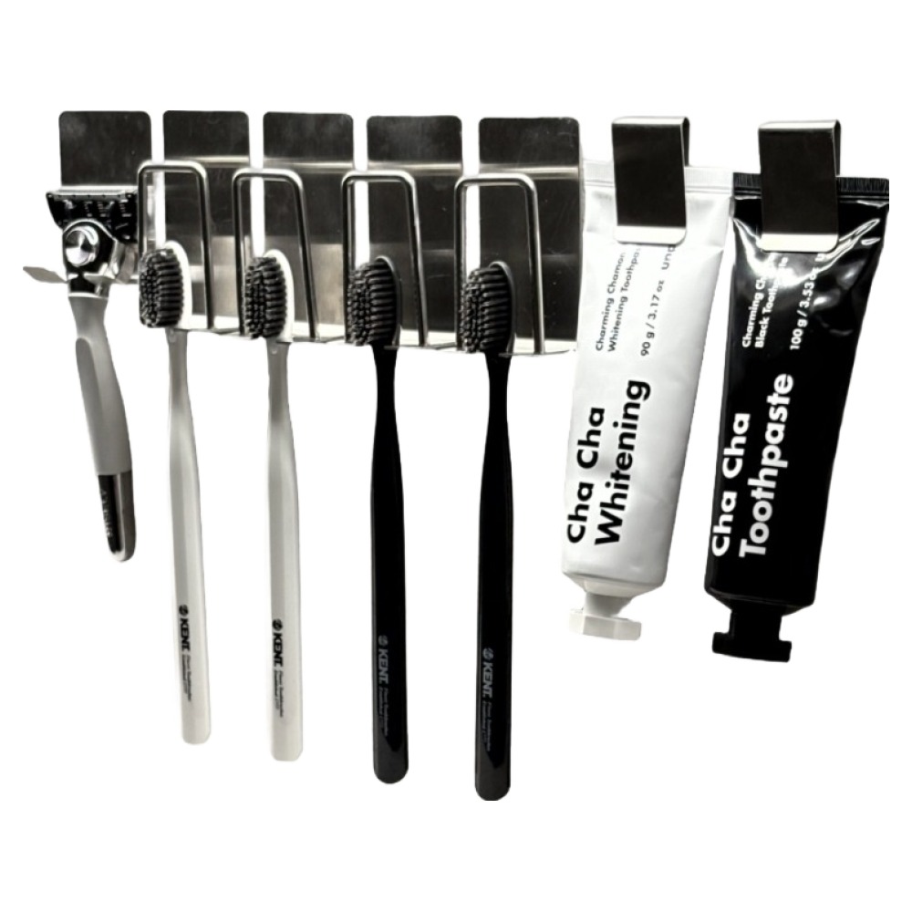 홈나나 2세대 올 스텐 칫솔걸이 4인 세트, 스테인레스, 1세트 9,800원