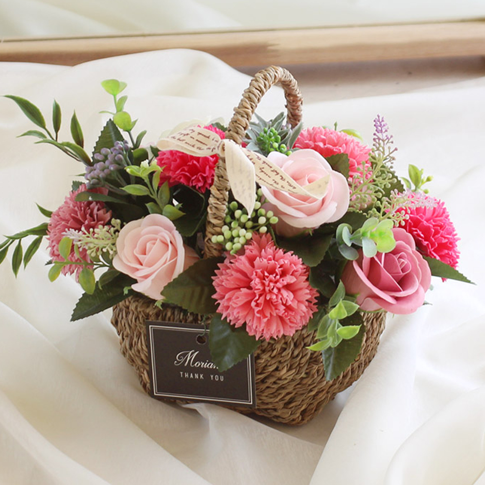 모리앤 비누꽃 쁘띠 꽃바구니, 핑크, 1개 16,800원