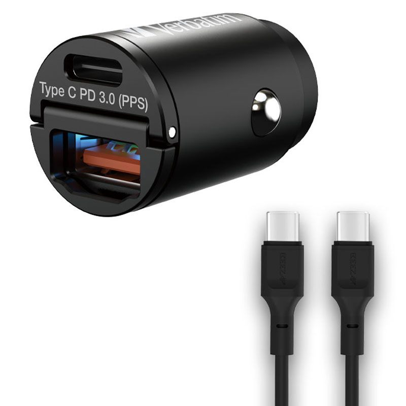 버바팀 C&A타입 45W PPS 완전 매립 듀얼포트초미니 고속 차량용 충전기 + C to C 케이블, 66884, 블랙 32,000원