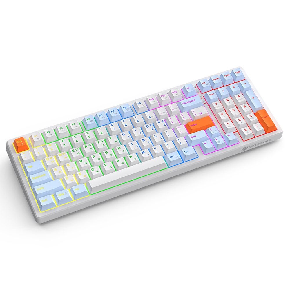 지데빌 98키 광축 방수 게이밍 기계식 유선 일반형 키보드, 화이트 스카이, G818 ATLAS, 제조사축 62,200원