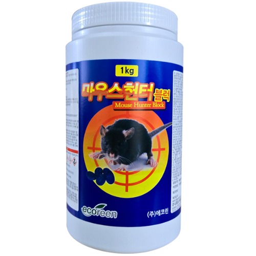 마우스헌터블럭 1kg 블럭형쥐약 34,000원