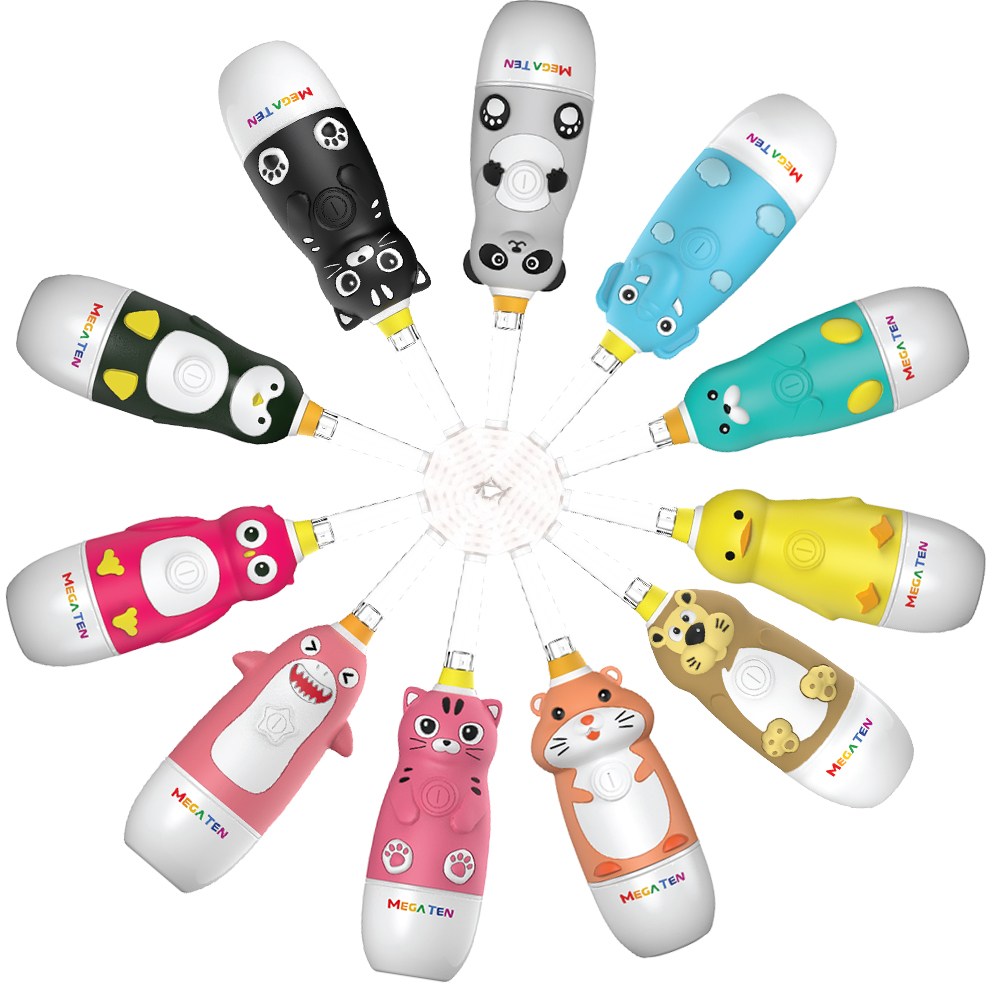 [메가텐 싱글팩] 키즈 캐릭터소닉 360도 어린이 유아 음파진동칫솔 20,000원