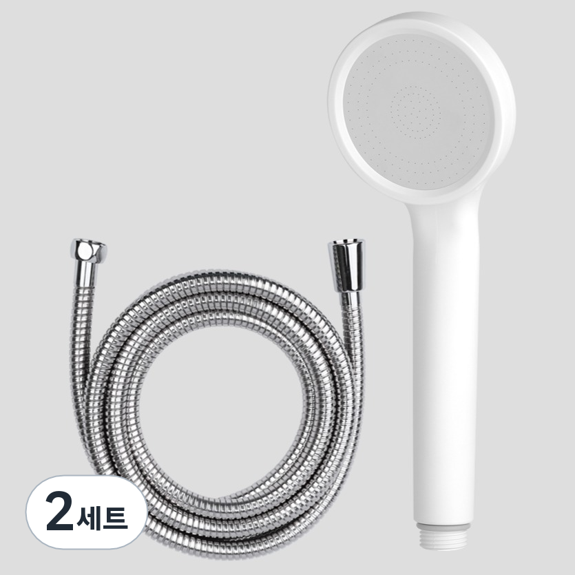 퓨어수 1기능 수압상승 샤워헤드 + 메탈샤워호스 2m 세트 35,800원